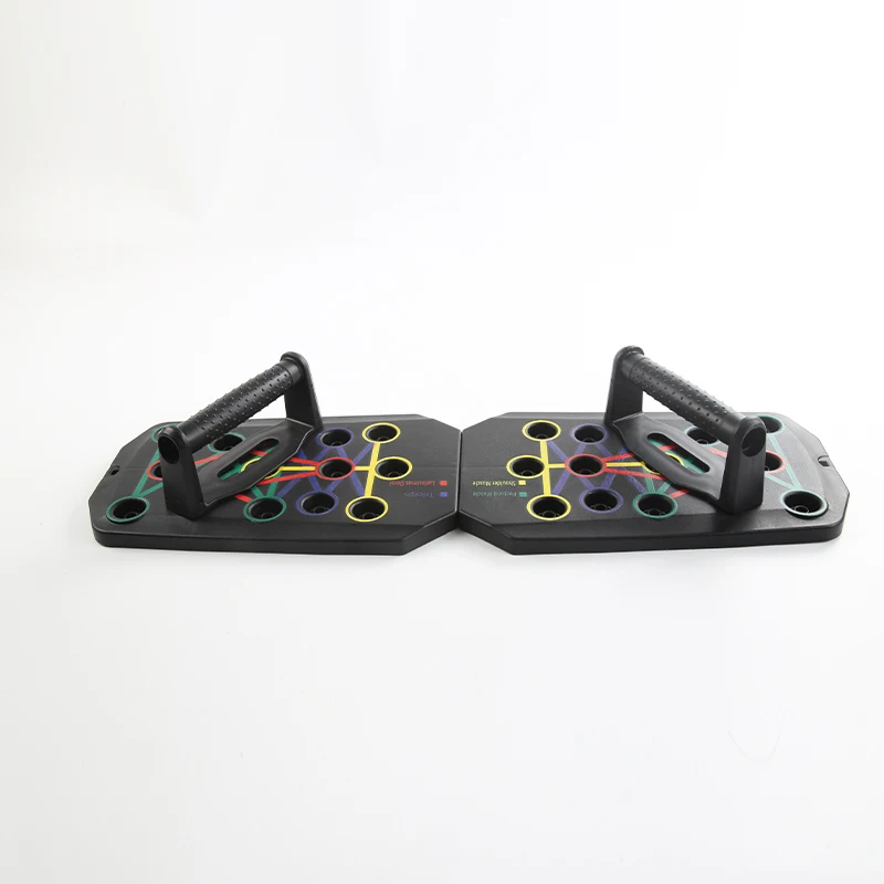 Push Up Board Foldable Multi Function - 携帯型多機能プッシュアップボード - フィットネスと筋力トレーニング用具、自宅でのワークアウトセット、折りたたみ式プッシュアップバー、レジスタンス機能付き