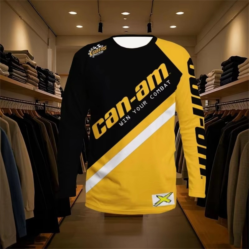 バイクレース用長袖ラウンドネックTシャツ、男女兼用、ファッシ - Team Sports のレビューと価格